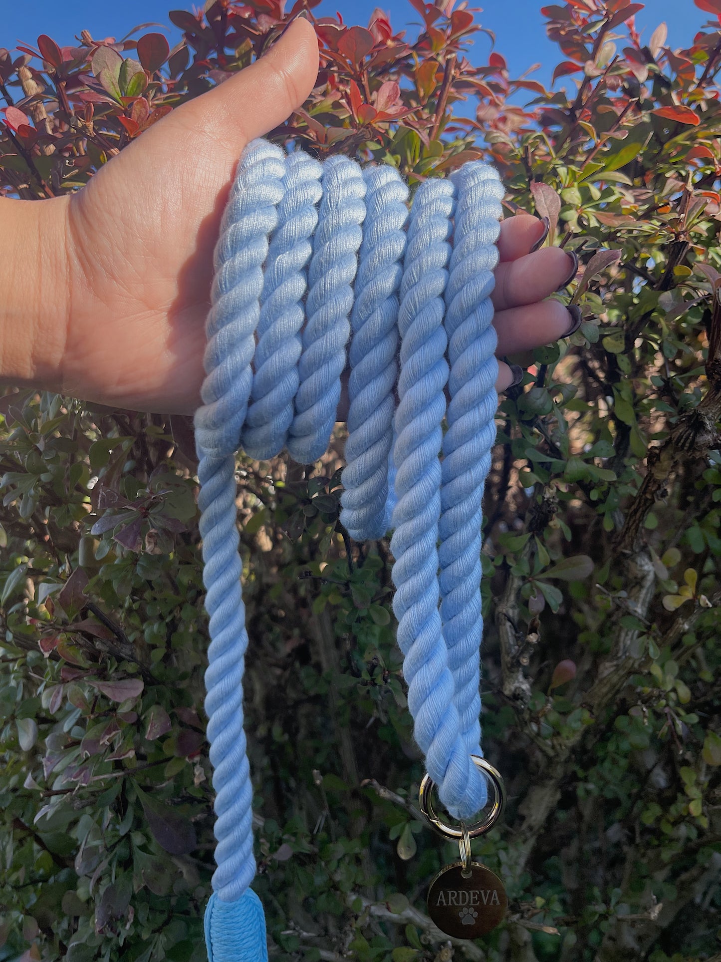 "Sky Blue" Rope Leash